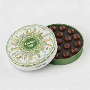 Recyclable Craft Paper Tube with Glossy Lamination, Custom Size and Logo, for Chocolate Packaging
