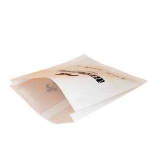 Recyclable Custom Flexography Logo Donut Bread Chicken Steak Snack Oil-proof Paper Bag White Kraft Paper Food Bag