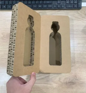 Recyclable Custom Kraft Corrugated Inserts Four-Color Printing Hard-Core Honeycomb Paper for Glass Packaging Boxes