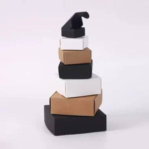 Recyclable Custom Kraft Paper Window Box with PVC Window, Four-Color Printing and UV Coating for Candy and Soap Packaging