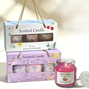 Recyclable Custom Logo Candle Gift Box Set with Paper Tube Box