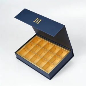 Recyclable Custom Logo Rigid Paperboard Magnetic Gift Packaging Box with Divider Insert