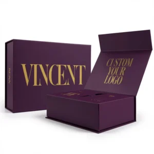 Recyclable Custom Rigid Magnetic Paperboard Cosmetic Gift Box with Magnetic Lid