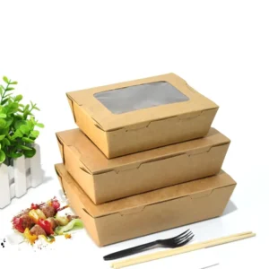 Recyclable Customizable Paper Takeaway Food Box, Custom Logo