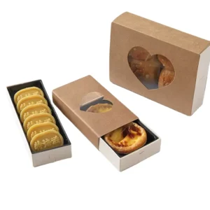 Recyclable Customized Kraft Paper Packaging Box for Bread and Pastries with PVC Window