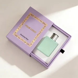 Recyclable Customized Logo Sliding Drawer Cardboard Perfume and Cosmetics Gift Box with Hot Stamping