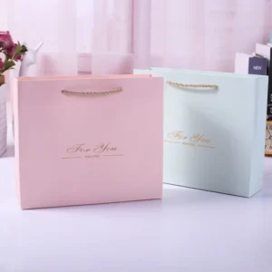 Recyclable Customized White Card Paper Shopping Gift Paper Bag