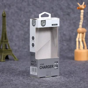 Recyclable Data Cable Folding Paperboard Box with Transparent Window