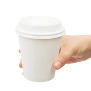 Recyclable Disposable Coffee Cups Single Layer Thickened Paper Cups with Lids Customized logo Paper Cups