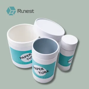 Recyclable Eco Friendly Cylindrical Cardboard Paper Tube Packaging Canister Box with Vanishing Printing and Reusable Design