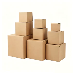 Recyclable Foldable Corrugated Kraft Paper Shipping Carton Boxes for Storage and Moving