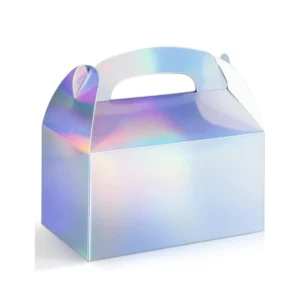 Recyclable Folding Cake Gable Gift Box with Handle for Desserts and Macarons