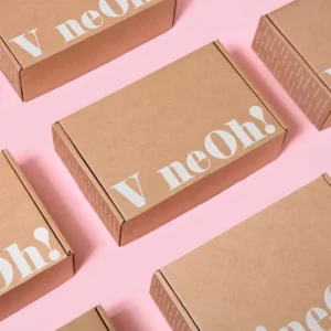 Recyclable Folding Corrugated Paper Gift Box with Logo Design