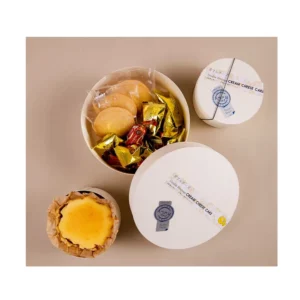 Recyclable Food-Grade Cardboard Round Cheesecake Box, Small, Natural Color