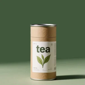 Recyclable Food-Grade Cardboard Tea Canister, Round Paper Tube Packaging, Reusable