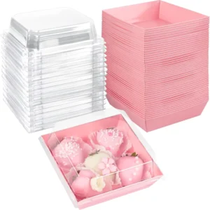 Recyclable Food Grade Kraft Paper Square Box Food Packaging Container Matt Lamination Sushi Donuts Dessert