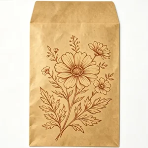 Recyclable Kraft Paper Document Envelopes with Custom Printing for Office Files and Gift Wrapping
