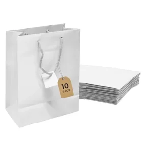 Recyclable Kraft Paper Gift Shopping Bag with Custom Logo, Color, and Size, Cotton Rope Handle for Candles