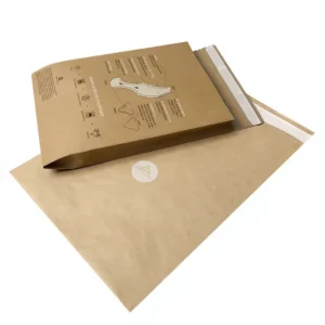 Recyclable Kraft Paper Gusset Envelopes, Custom Size, Self-Seal, for Express Shipping and Weddings