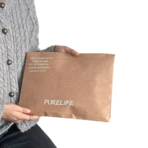 Recyclable Kraft Paper Mailing Bag with Rope for T-Shirts and Clothing UV Printing Customizable Size and Color