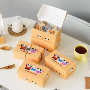 Recyclable Kraft Paper Pastry Gift Box for Mooncakes, Cookies, and Desserts
