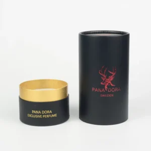 Recyclable Kraft Paper Rigid Cylindrical Packaging Tube for Perfume and Essential Oil with Bronzing Design