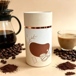 Recyclable Kraft Paper Tube Canister for Ground Coffee Powder Storage