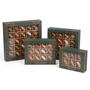 Recyclable Lid and Base Cardboard Baklava Date Gift Box with Open Window