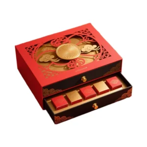 Recyclable Paperboard Mooncake Gift Box, 6-Piece/8-Piece, Rigid Matte Finish