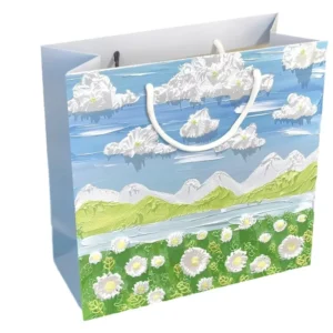 Recyclable Pocket Kraft Paper Gift Bags with Magnetic Closure and Silk Screen Printing for Children’s Anime Festival