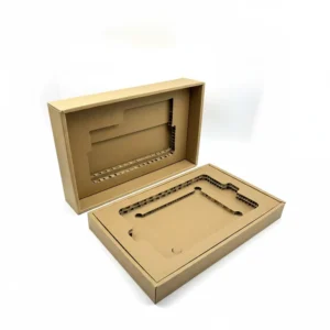 Recyclable Pulp Paper E-commerce Packaging Box with Square Slots for Cameras and Consumer Electronics