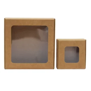 Recyclable Square Paper Candle Storage Box with Clear Window