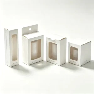 Recyclable Window Display Paper Box with Four-Color Offset Print in Multiple Sizes