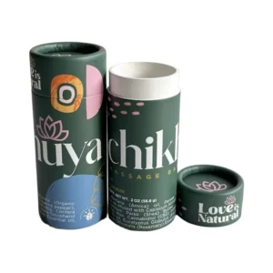 Recycled Biodegradable Lotion Stick Deodorant Kraft Cardboard Paper Tubes Cylinder Push up Customized Paper Canister Oil proof