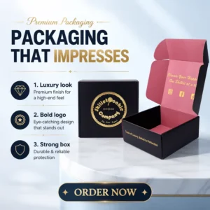 Recycled Biodegradable Mailer Cardboard Boxes Custom Logo Handle Gift Business Packaging Shipping Paper with UV Gold Foil