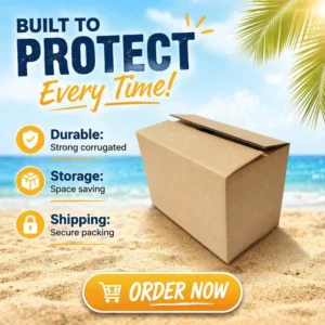 Recycled Brown Corrugated Cardboard Shipping Box