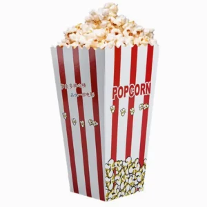 Recycled Food Grade Brown Kraft Ivory Paper Popcorn Box
