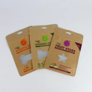 Recycled Kraft Paper Bag with Zipper Transparent Window Various Goods Spacious Design