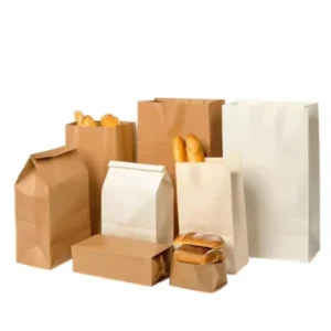Recycled Kraft Paper Bags with Embossing, Debossing, Ribbon, UV Coating, and Magnetic Closure for Food Packaging
