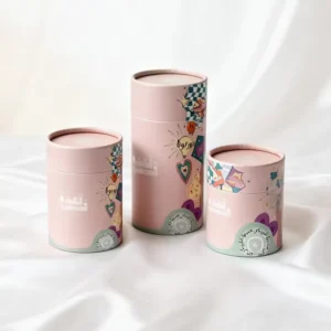 Recycled Kraft Paper Cylindrical Candle Tube Packaging for Cosmetics and Perfume, Custom Sizes, Biodegradable