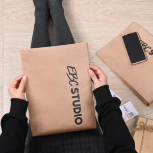 Recycled Kraft Paper Mailing Bags, Custom Printed, Eco-Friendly