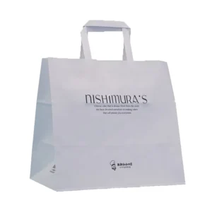 Recycled Kraft Paper Takeout Bag with Flexo Printing for Beer Bottles and Supermarket Use