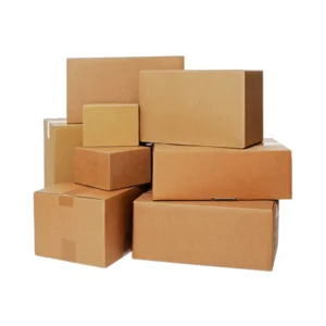 Recycled Materials Corrugated Cardboard Boxes Handle Custom Printed Brown Packing Carton for Promotion Shipping Delivery
