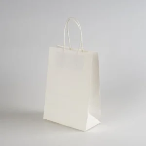 Recycled Paper Bags with Handles for Food Takeaway, Shopping, Gift and Craft Packaging with Custom Logo