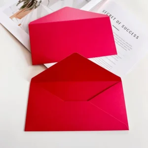 Recycled Paper Envelope Printed Customized Red Envelope For Small Business Letter Envelope For Packaging Cards