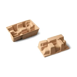 Recycled Paper Fiber Plastic-Free Molded Pulp Inserts for E-Commerce Product Transportation, Fragile Protective Edge Protector