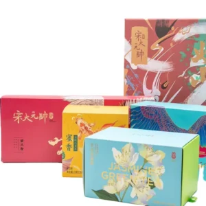 Recycled Paper Tea And Coffee Gift Packaging Box Printed Paperboard Rigid Tea Box