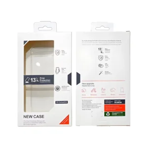 Recycled Paperboard Embossed Electronic Packaging Box with UV Printing and Matte Lamination for Mobile Phones and Cameras