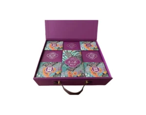 Recycled Printed Paper Mooncake Gift Box with Handle