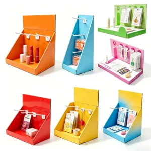 Recycled Pulp Corrugated Cardboard PDQ Countertop Display Box with Four-Color Printing